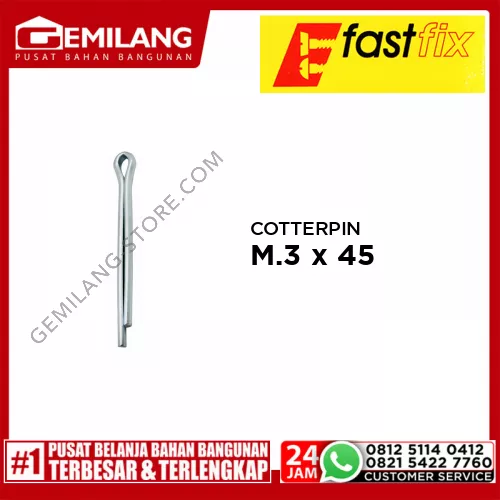 COTTERPIN M.3 x 45 15pc